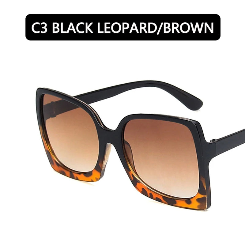 Big Frame Fashion Oversized Sunglasses Women Brand Designer Plastic Female Gradient Sun Glasses Gafas De Sol Mujer UV400