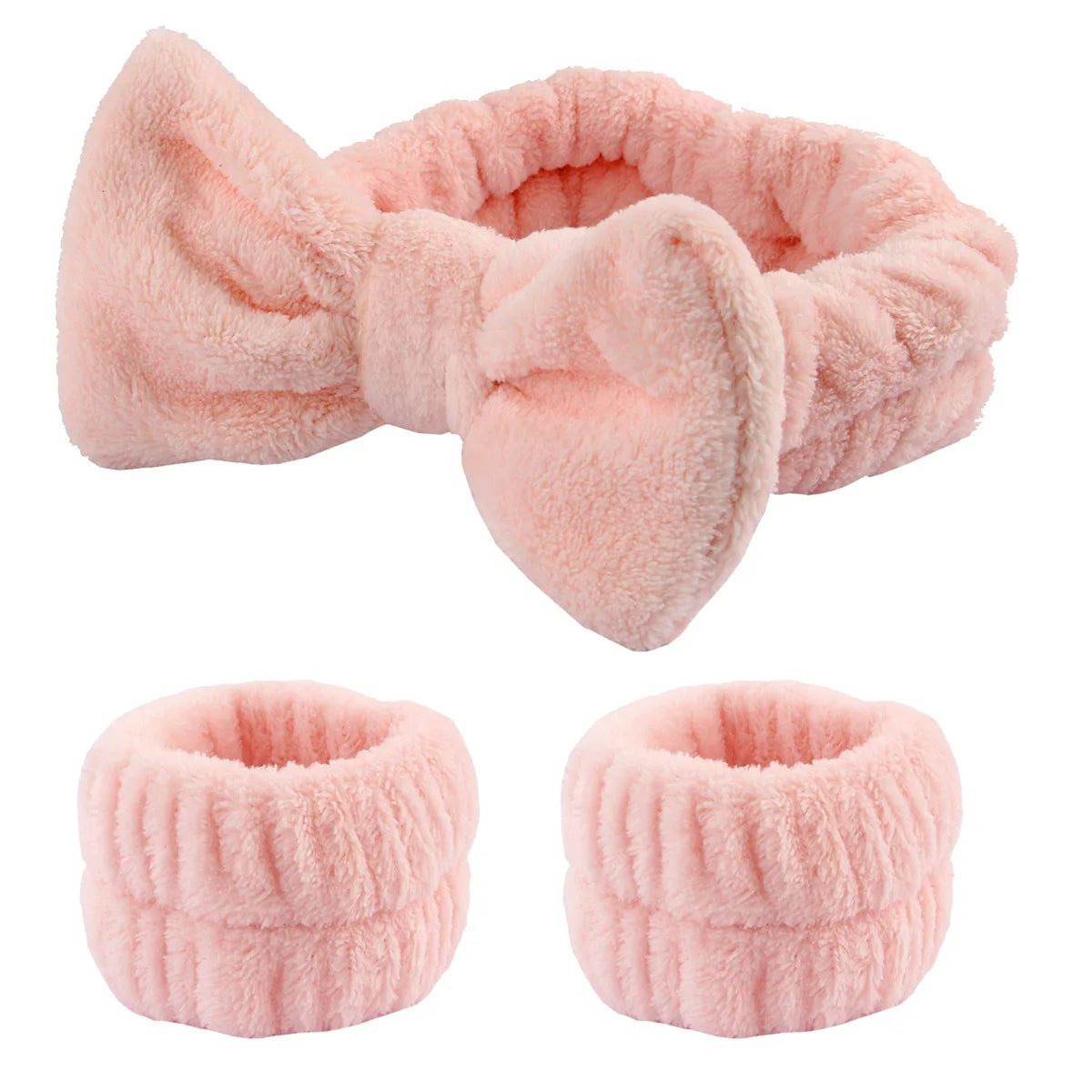 3Pcs Microfiber Spa Headband Wristband Washing Face Makeup Towel Wrist Hair Bands Washband Scrunchies Absorbent Styling Tools