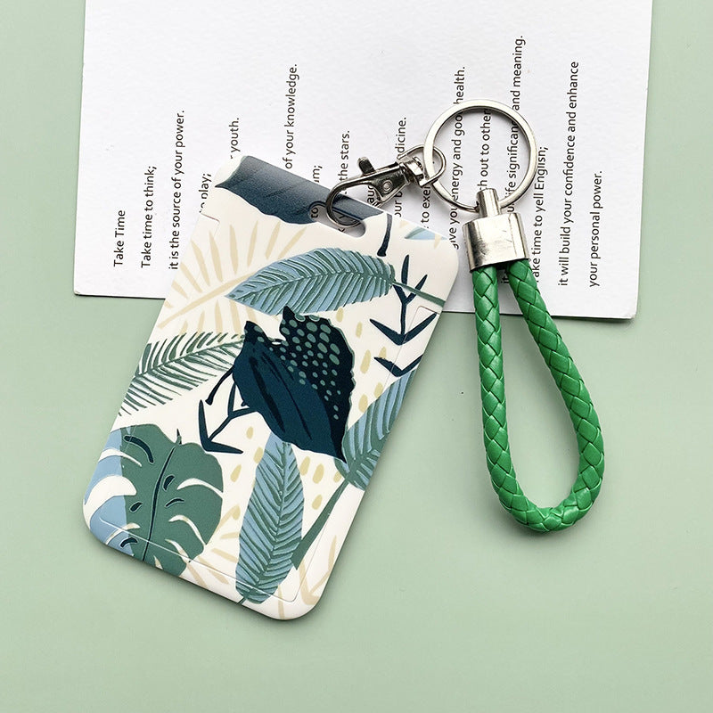 Green Plant Series Simple Fashion Lanyard Card Cover