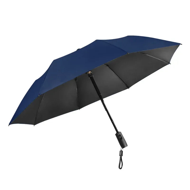 Upscale USB Chargeable Foldable Umbrella with Fan Beach Parasol Creative Portable UV Umbrella Folding Beach Umbrella Outdoor