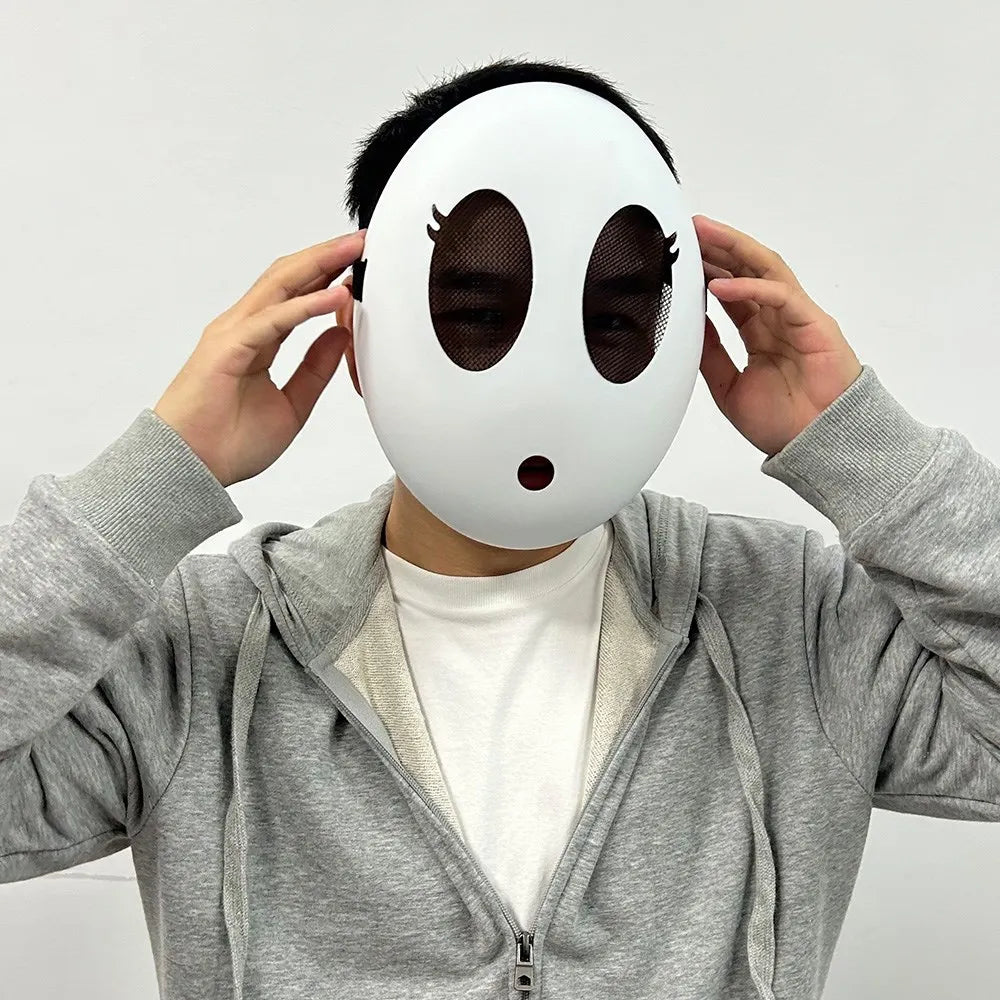 Game Shy Guy Bros Plastick Mask Cosplay Funny Cute Kid Boys Girls Adlut Mask Halloween Carnival Party Costume Props High Quality