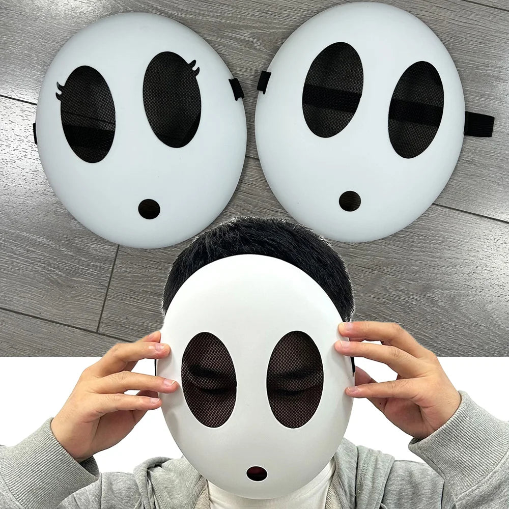 Game Shy Guy Bros Plastick Mask Cosplay Funny Cute Kid Boys Girls Adlut Mask Halloween Carnival Party Costume Props High Quality