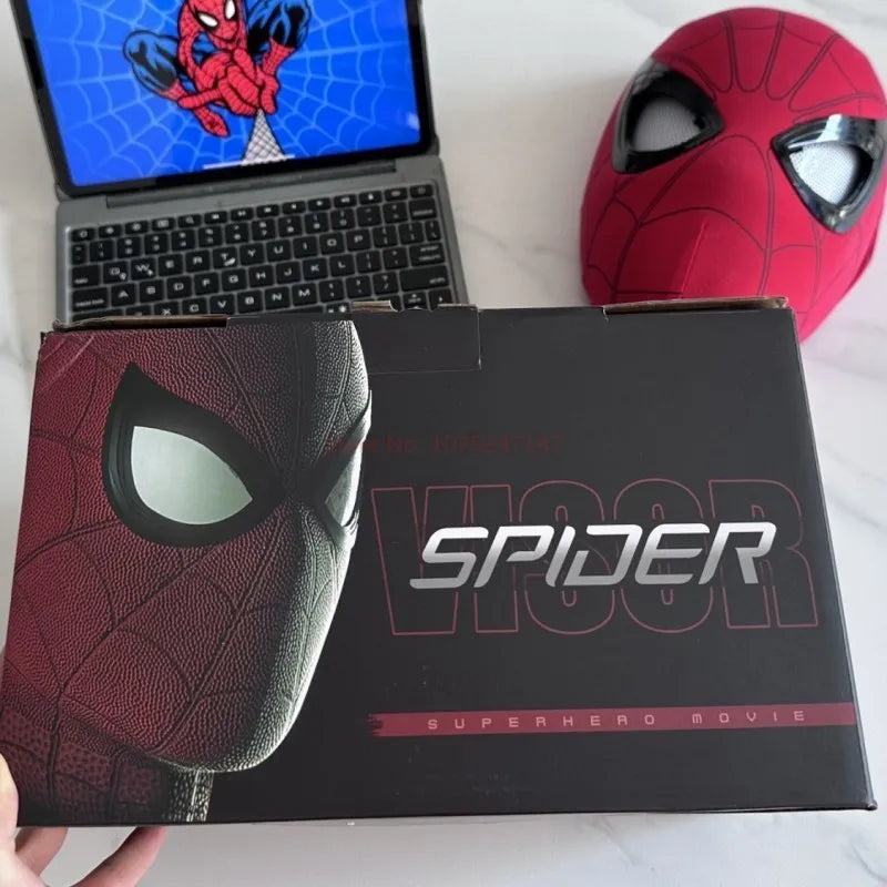 Spider-Man:No Way Home Spider Man Mask Luxury Helmet Remote Eyes Movable Mask Cosplay Mask Model Decoration Mask Model Gift Toy