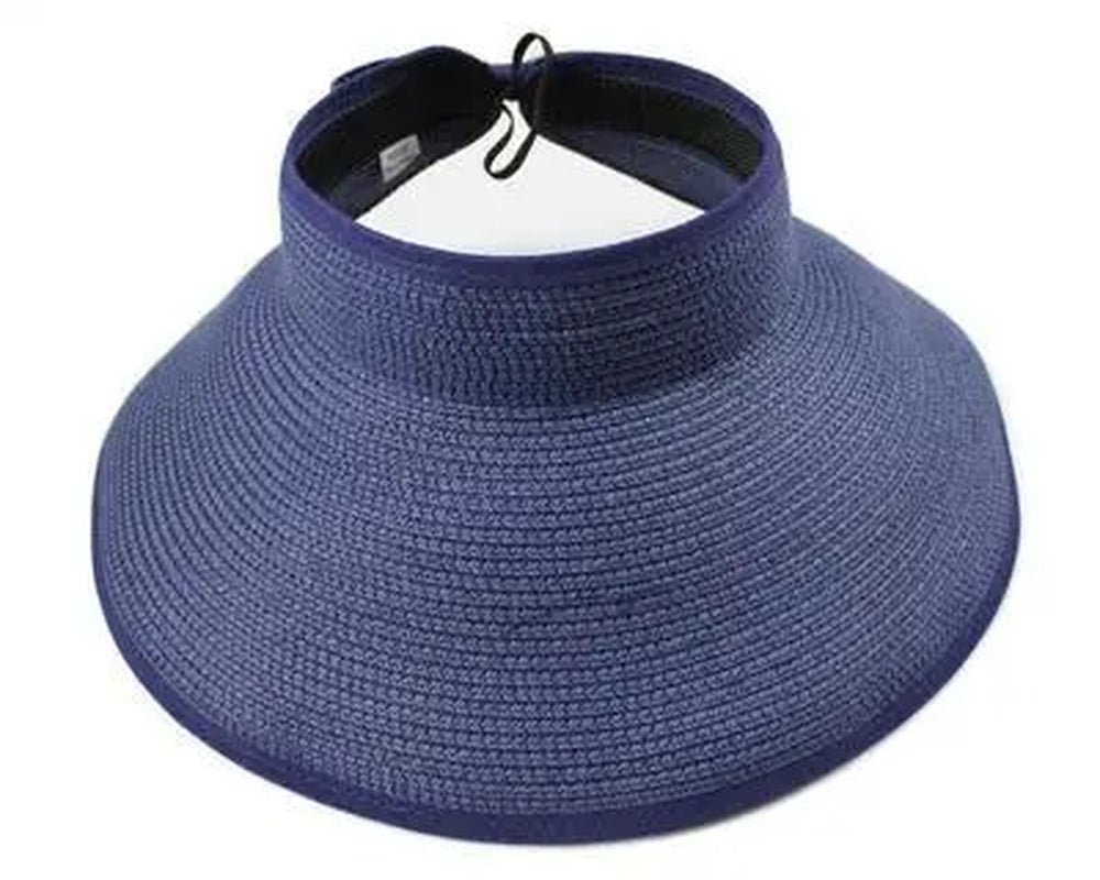 New Spring Summer Visors Cap Foldable Wide Large Brim Sun Hat Beach Hats for Women Straw Hat Wholesale Chapeau