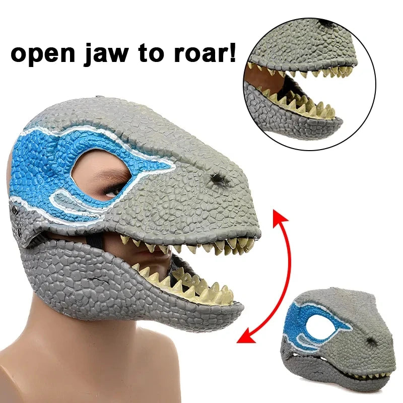 Halloween Dragon Dinosaur Mask Snake Open Mouth Latex Horror Dinosaur Headgear Halloween Cosplay Photo Props Decorations