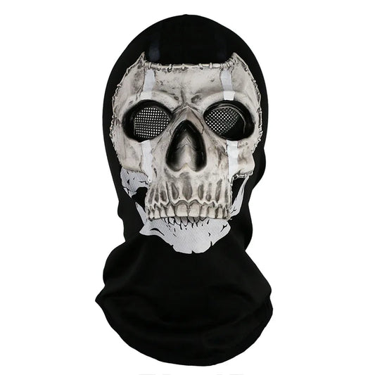 Unisex Halloween Horror Ghost Skull Mask Call of Duty MW2 Latex Headgear Helmet Cosplay Perform Party Masquerade Prop Cosplay